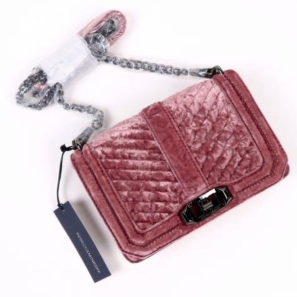 Rebecca Minkoff Chevron Velvet Pink Purse